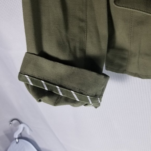 Heather Harlan Unlined Army Jacket Olive XS and S - MSRP $450 - NWOT - Picture 8 of 8